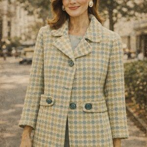 Vintage Rare Jonathan Michael Plaid Women's Coat